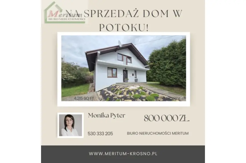 krośnieński, Jedlicze, Potok, NIERUCHOMOŚĆ W POTOKU Z 2015 ROKU!